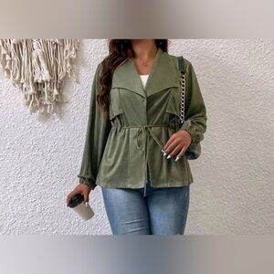SHEIN, Drawstring Waist Jacket